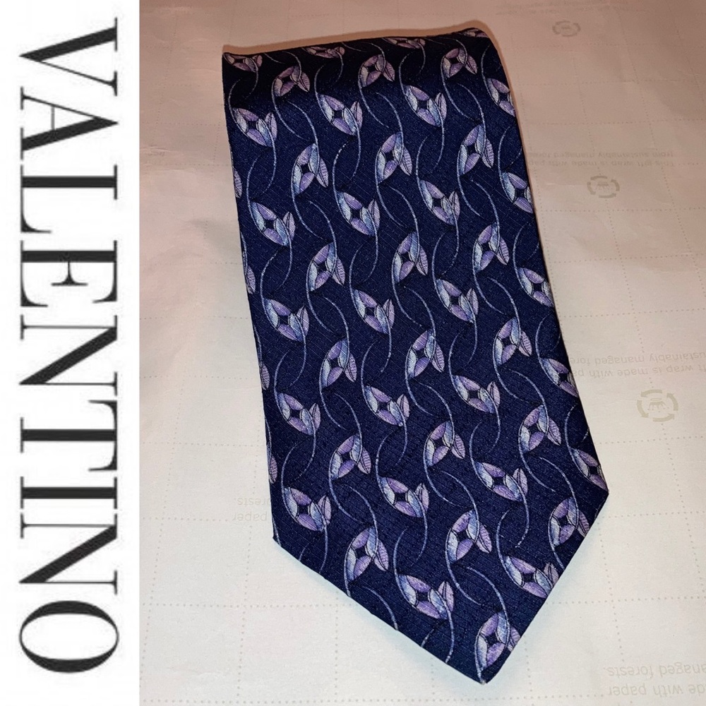Valentino Designer Necktie Men Silk Tie